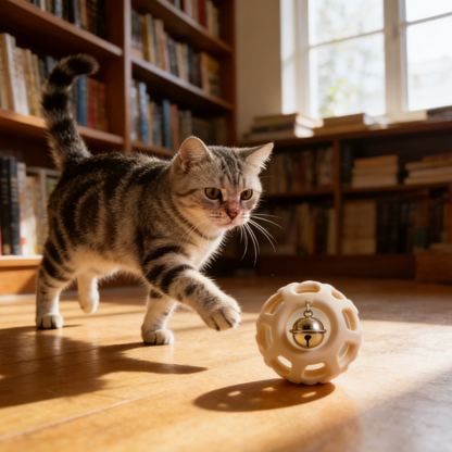 Minimalist Hollow Bell Ball for Dogs & Cats | Safe Interactive Chew Toy