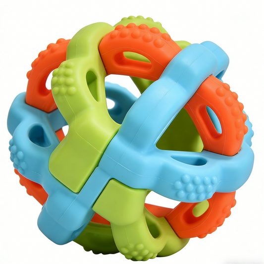 3D Interlocking Sensory Ball | Interactive Chew & Teething Toy for Dogs & Cats